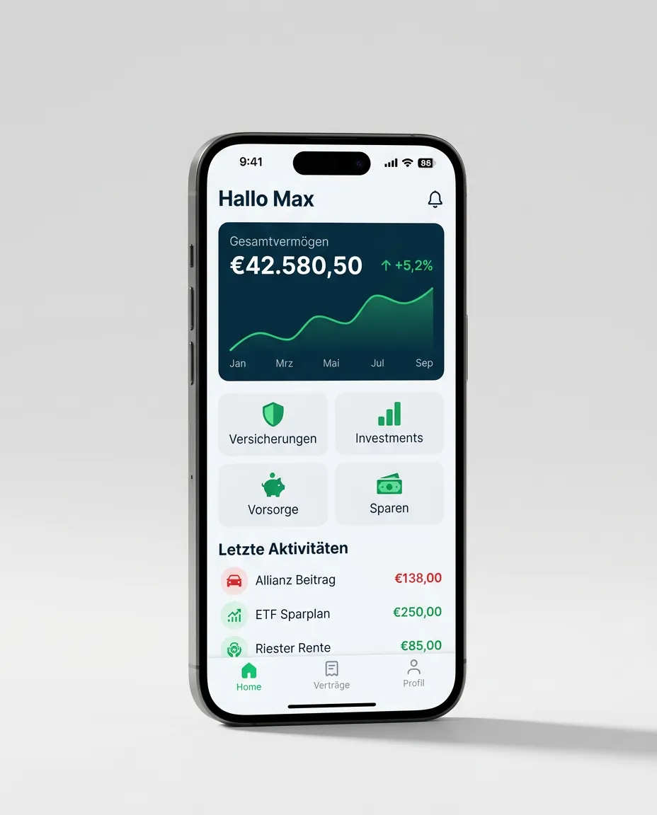 FINABLE Finanzmanager App auf dem Smartphone